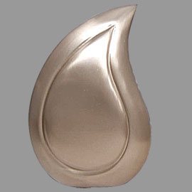 Brass cremation urns - brass teardrop 10inch T9899A design