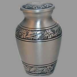 Brass cremation urns - Etched 2.5 T8628K design