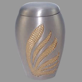 Brass cremation urns - flair pewter 2.5inch EP889K design
