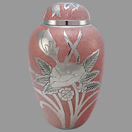 Brass cremation urns - Le fleur 10inch 1866A design