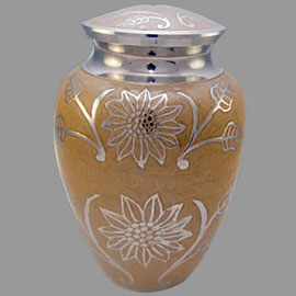 Brass cremation urns - Marbella 10inch T2806A design