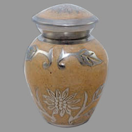 Brass cremation urns - Marbella 2.5in T2806K design