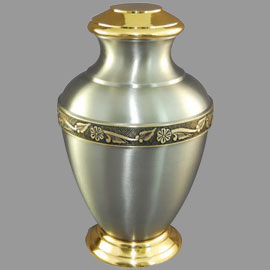 Brass cremation urns - Sierra 10inch T8220A design