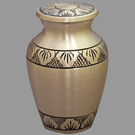 Brass cremation urns - style 2.5inch T6950K design
